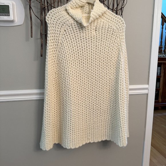 Cream Turtleneck Poncho, Anthropologie - Picture 5 of 7